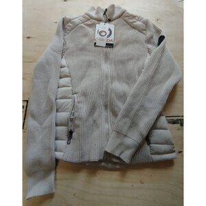 Canada Weather Gear Jacket Women's Small Beige Knit Puffer Cardigan Coat NWT$160